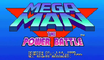 Mega Man - The Power Battle (CPS1 Asia 951006) screen shot title